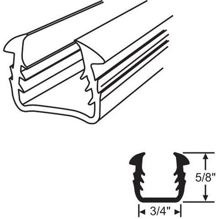 Strybuc Black Vinyl Glazing Channel 900-21986